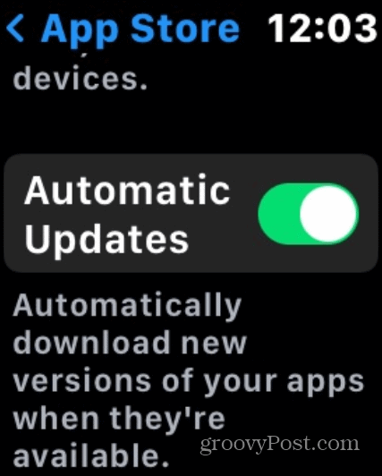 automatiske oppdateringer Apple Watch
