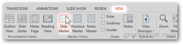 Office 2013 Mal Lag Lag Tilpasset design POTX Tilpass Slideslides Opplæring Hvordan skyve Master View åpen