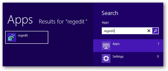 windows 8 apps regedit