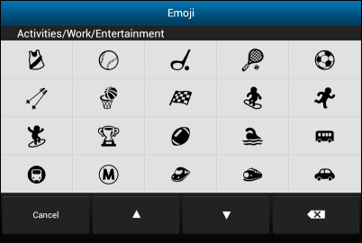 Emoji-tastatur-aktiviteter
