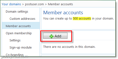 legg til medlemskap i din e-postadresse for Windows-domenet