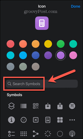 iphone snarvei ikon symbol