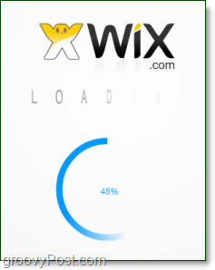 wix flash-nettstedet eidtor kan ta et øyeblikk å laste