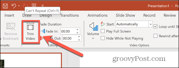 powerpoint trim videoknapp mac