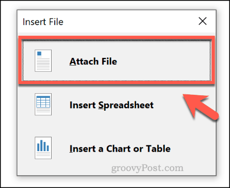 Alternativet for vedleggsfilen i OneNote