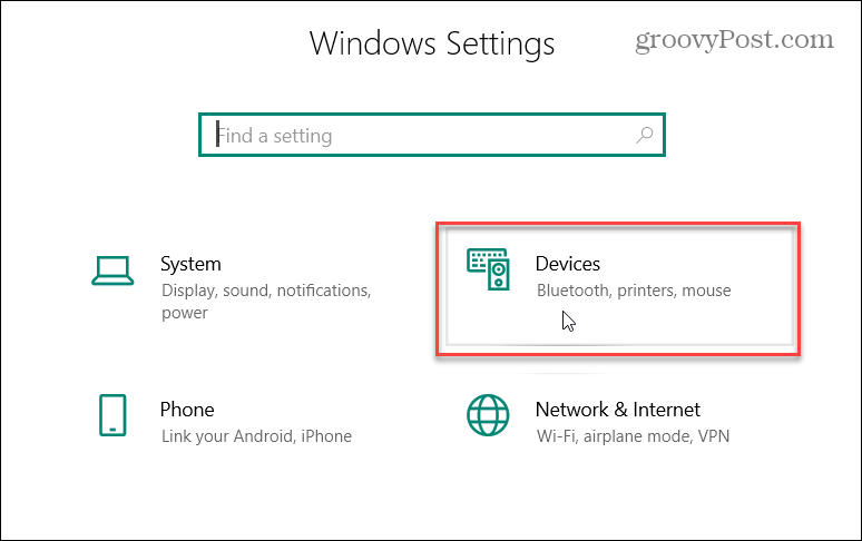 Windows 10 innstillingsenheter