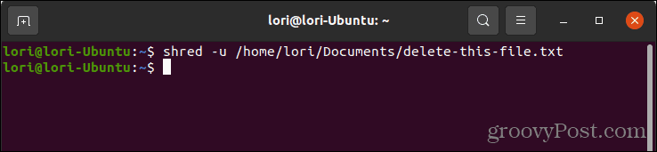 Slett en fil på en sikker måte ved å bruke shred-kommandoen i Linux