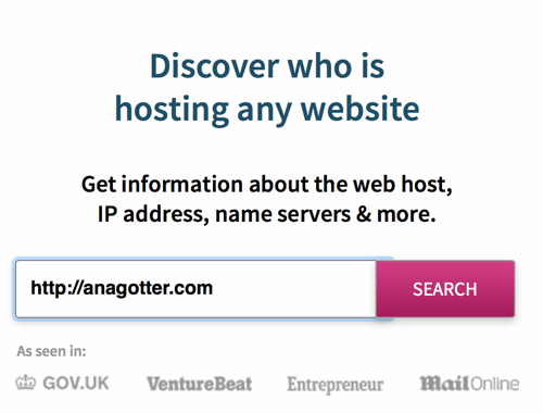 WhoIsHosting Dette identifiserer nettstedets hosting-leverandør på få sekunder.