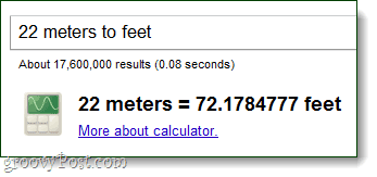 kalkulator konverterer meter til føtter