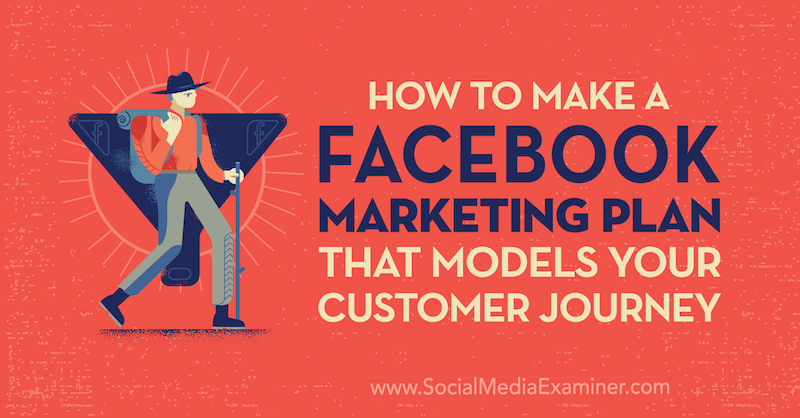 Hvordan lage en Facebook-markedsføringsplan som modellerer din kundereise av Jessica Campos på Social Media Examiner.