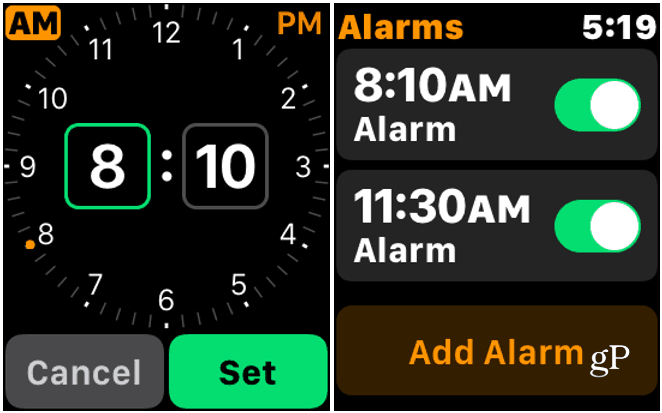 2 Sett alarmklokke Apple Watch