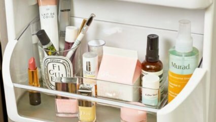 Kosmetiske produkter som skal lagres i kjøleskapet