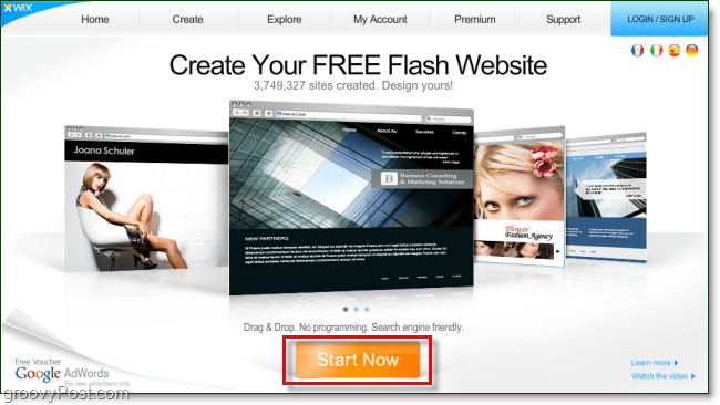 wix.com anmeldelse - gratis flash nettsteder