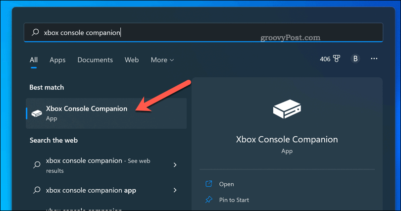 Åpne Xbox Companion-appen på Windows 11