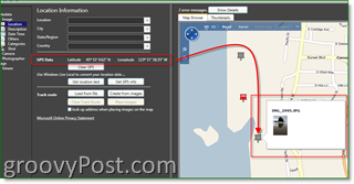 Microsoft Pro fotoverktøy GPS Legg til metadata for GEO:: groovyPost.com