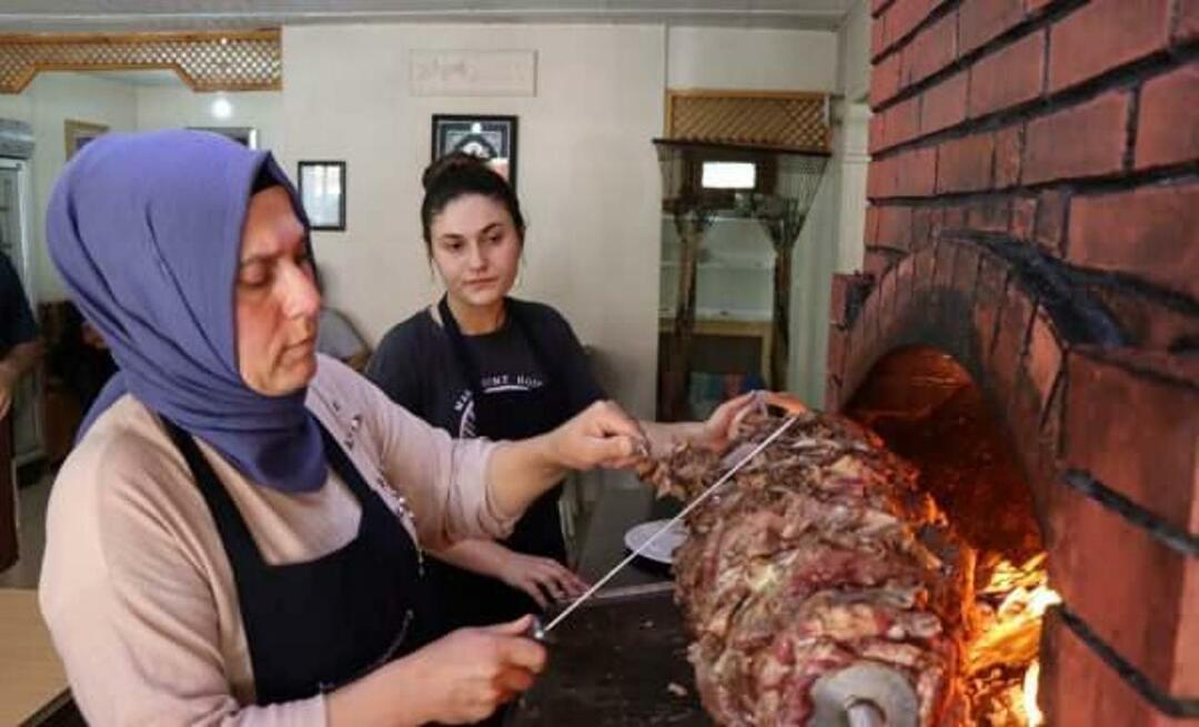 En første fra mor og datter i Erzurum! De driver en cag kebab-butikk