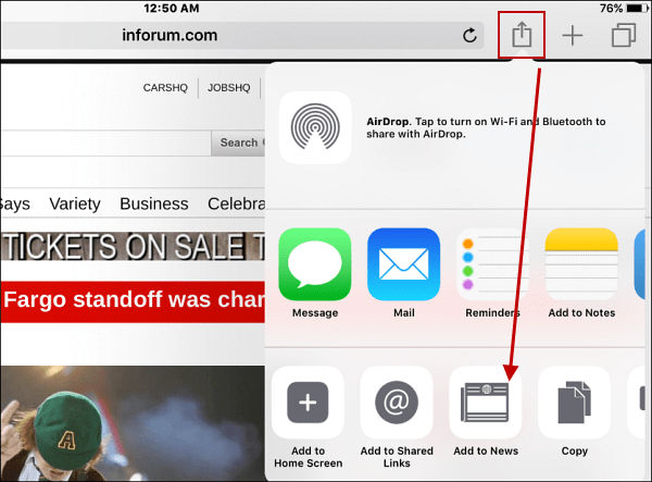 IOS Apple News News: Legg til RSS-feeder for nettsteder du virkelig ønsker