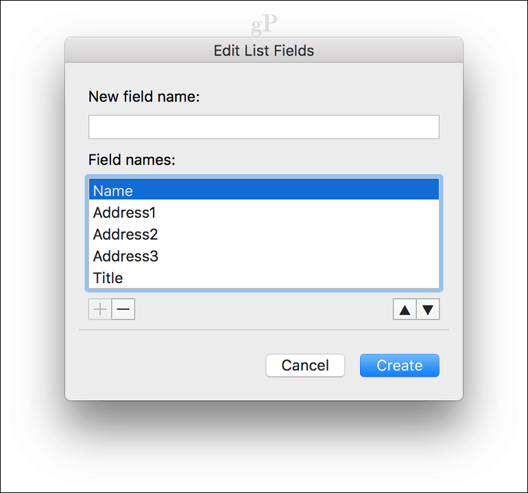 Microsoft Word for mac mail merge - Feltnavn