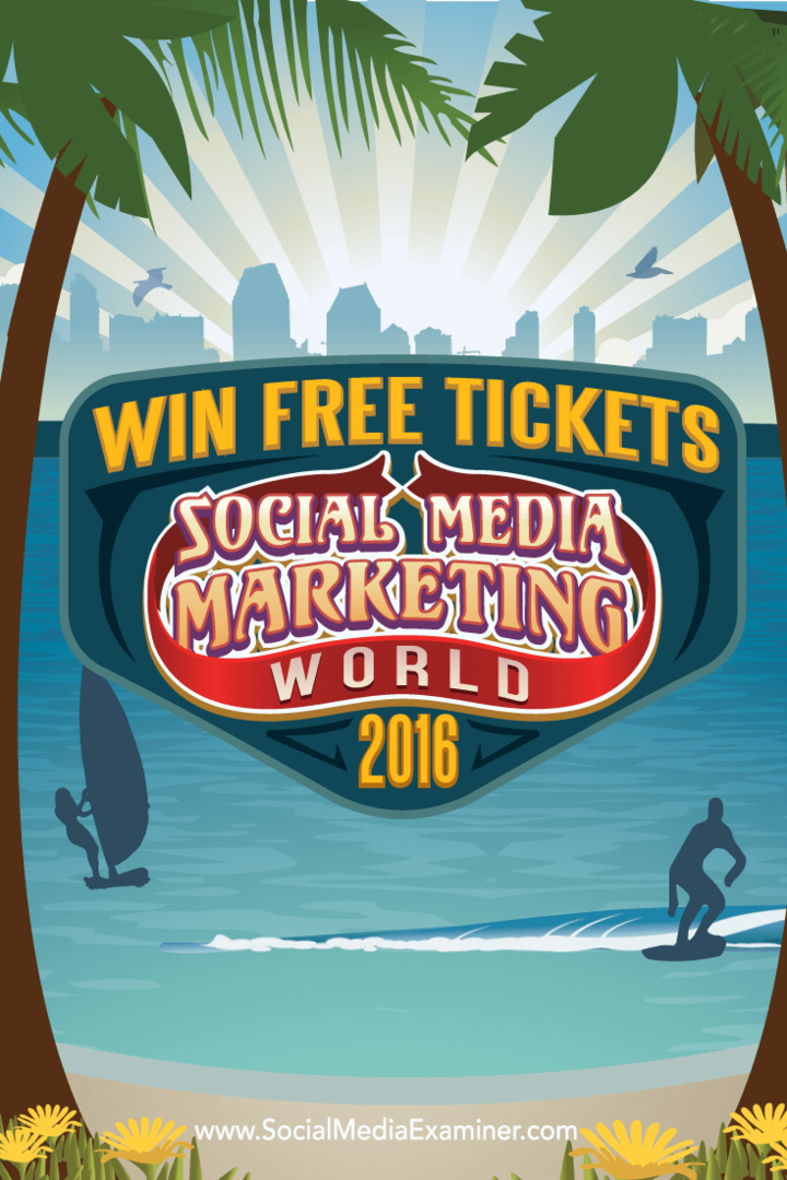 Vinn gratis billetter til Social Media Marketing World 2016: Social Media Examiner