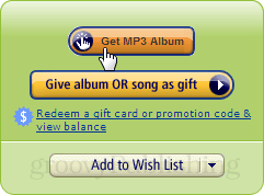 få mp3 album-knappen