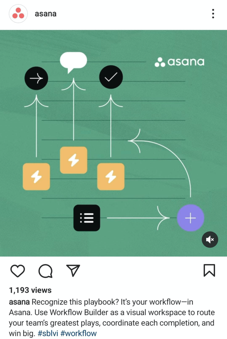 eksempel på Instagram-videoinnlegg som fremhever produktfunksjonen