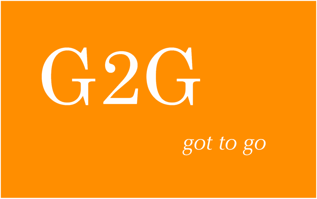 Hva betyr G2G og hvordan bruker du det?