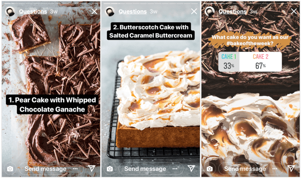 Matmagasinet Bake From Scratch ga Instagram-tilhengerne kontroll over innholdsplanen med denne raske avstemningen.