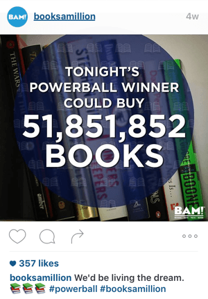 bøker et million instagram-merkevareeksempel