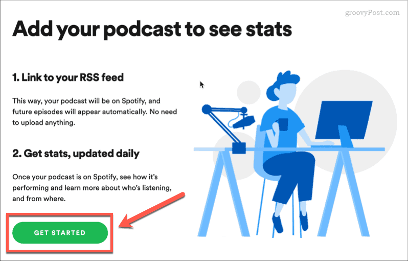 kom i gang med å lage en podcast i spotify