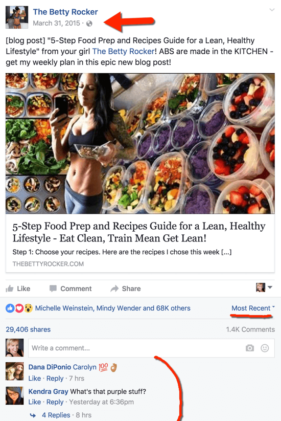 Betty Rocker fortsetter å oppnå rekkevidde, engasjement og klikk fra et Facebook-innlegg publisert for over to år siden.