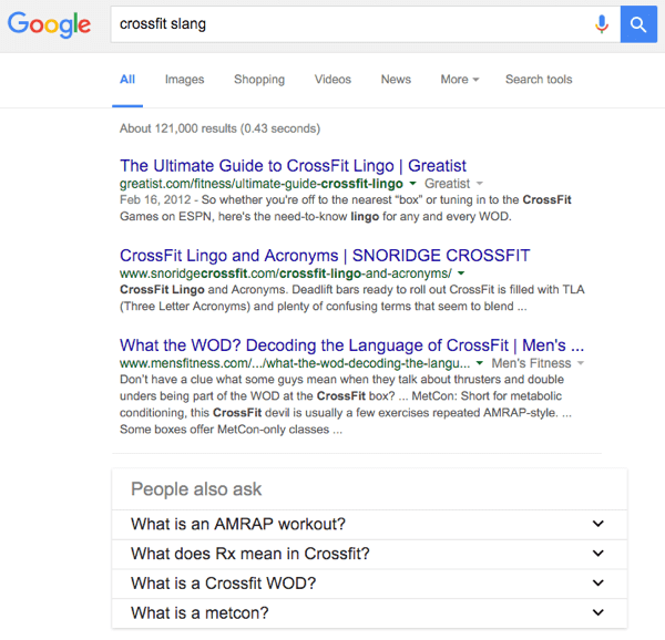 google crossfit slang-søk