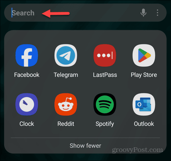 søk app skuff android