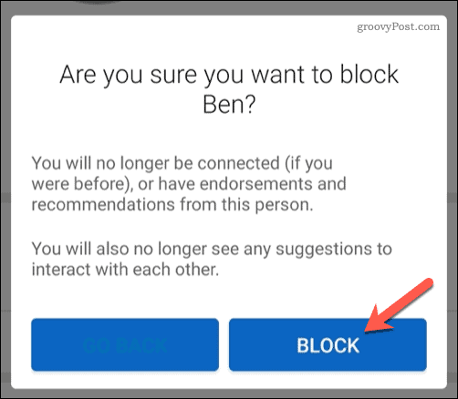 Blokkerer en bruker på LinkedIn