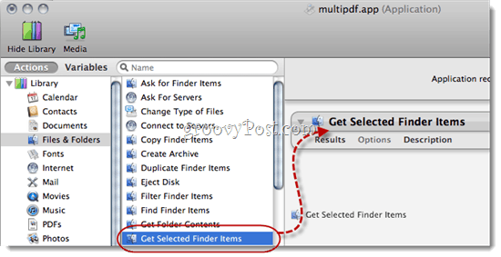 Kombiner PDF-filer ved å bruke Automator ved å bruke Mac OS X