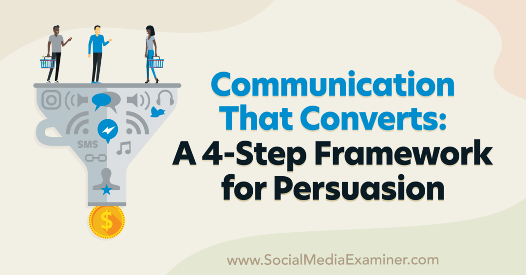 Communication That Converts: A 4-Step Framework for Persuasion med innsikt fra Pat Quinn på markedsføringspodcasten for sosiale medier.
