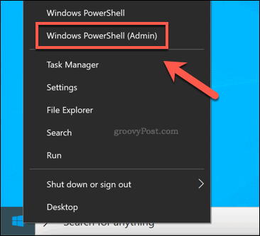 Starte et Windows PowerShell-vindu