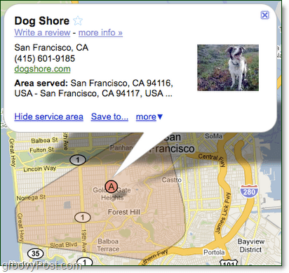 tegne tjenesteområdet ditt for Google Maps for virksomheten din