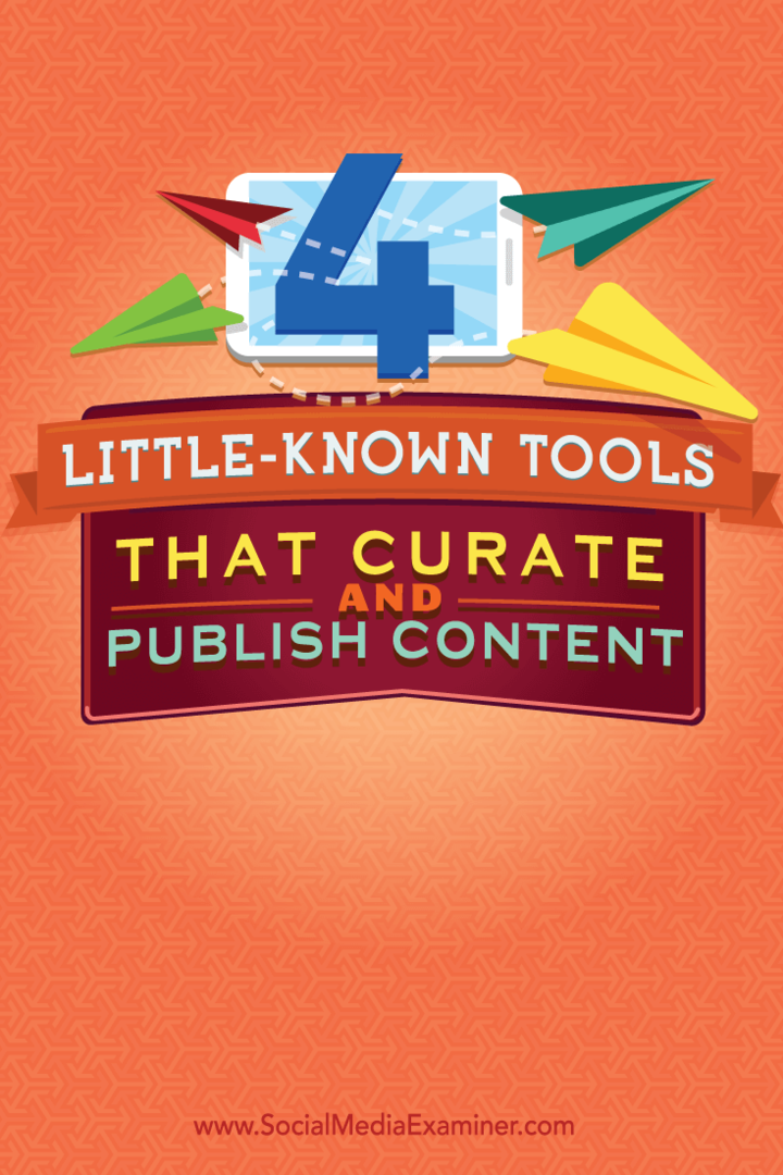 4 Lite kjente verktøy for å kuratere og publisere innhold: Social Media Examiner