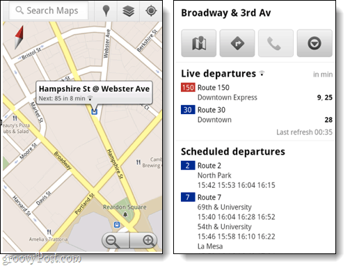 mobiltransport for google maps