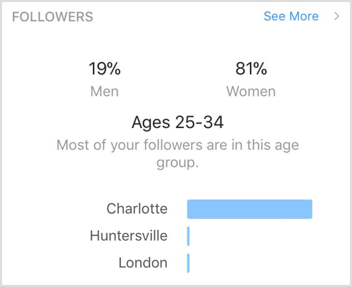 Instagram Insights følgere demografi
