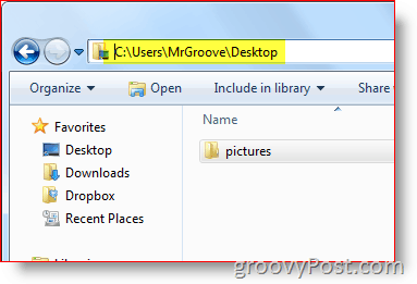 Windows Explorer Desktop Path