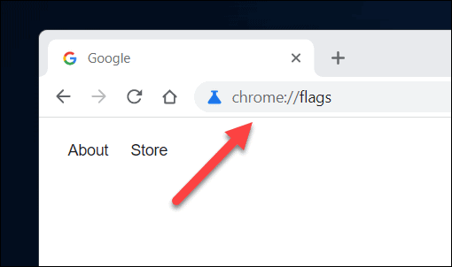 Få tilgang til Chrome Flags-menyen