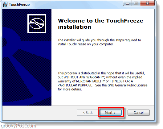 touchfreeze for bærbare datamaskiner eller netbooks