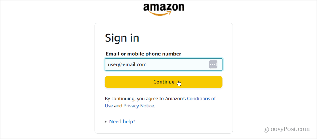Sett opp adgangsnøkler på Amazon-kontoen din
