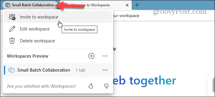 Microsoft Edge Workspaces