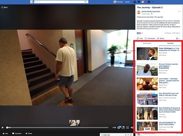 Facebook ser ut til å ha gitt videoer på skrivebordet en mer klokkeaktig følelse med separate faner for 