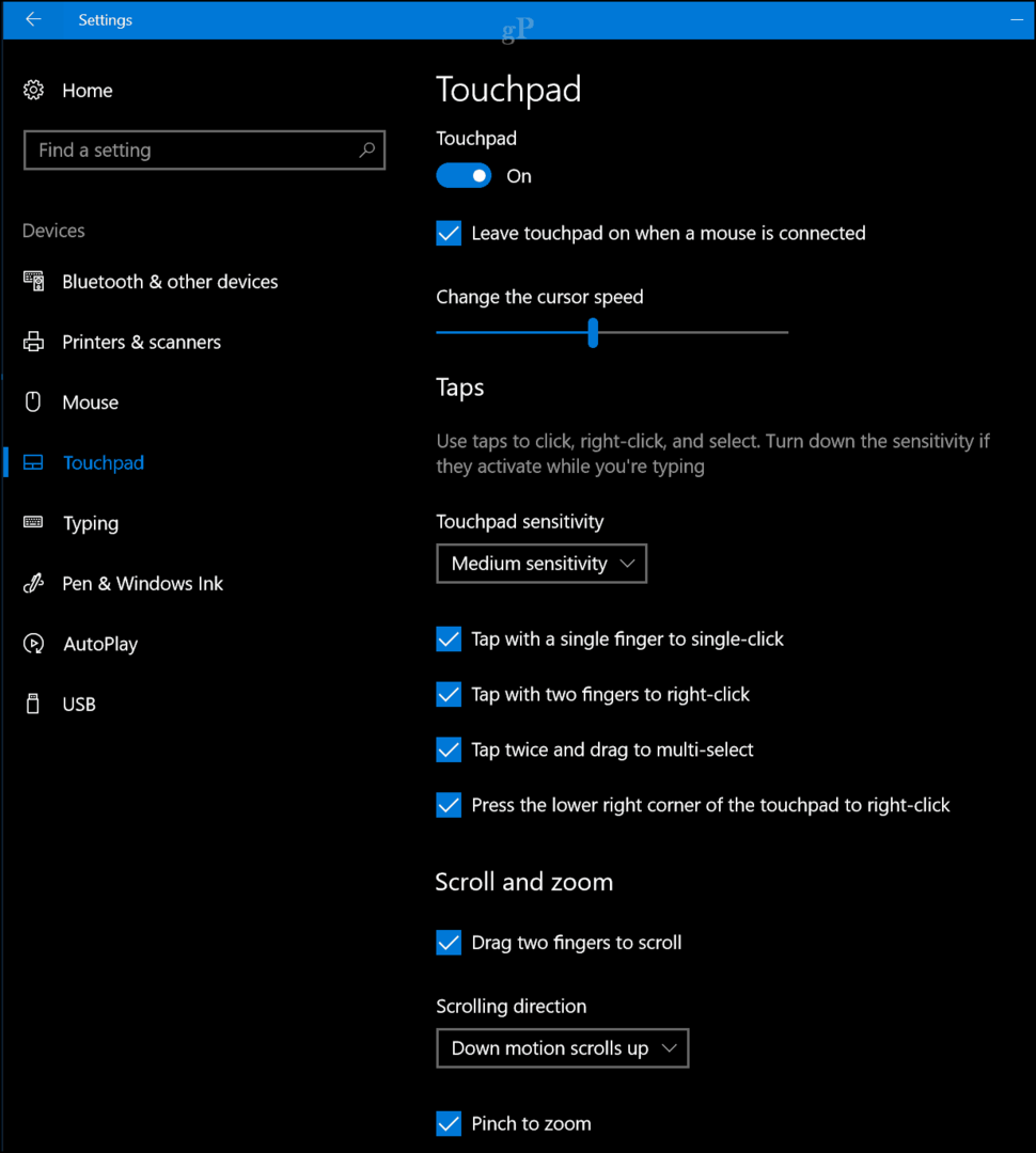 Tips om Windows 10: Deaktiver pekeplaten når en mus er tilkoblet