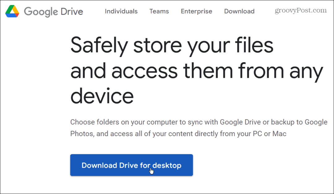legg til Google Drive i filutforsker