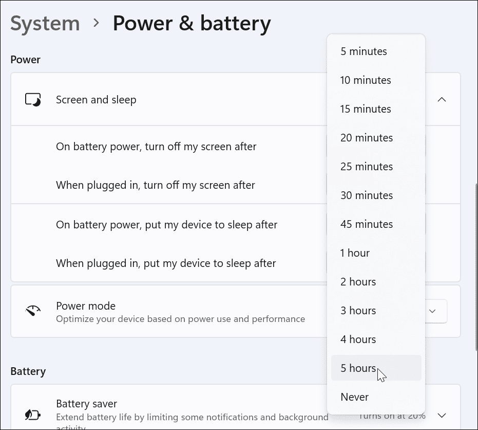 velg batteri og strømvinduer 11