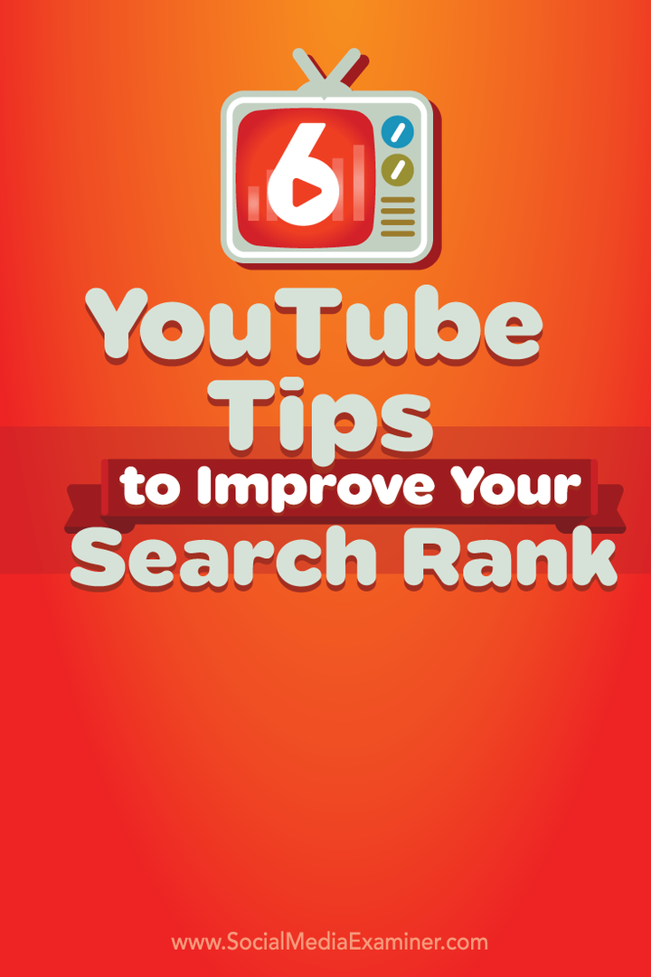 seks tips for å forbedre søkeresultatet på youtube